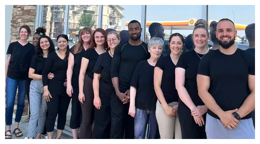 Chiropractor Calgary AB Danielle Hilborn With Team